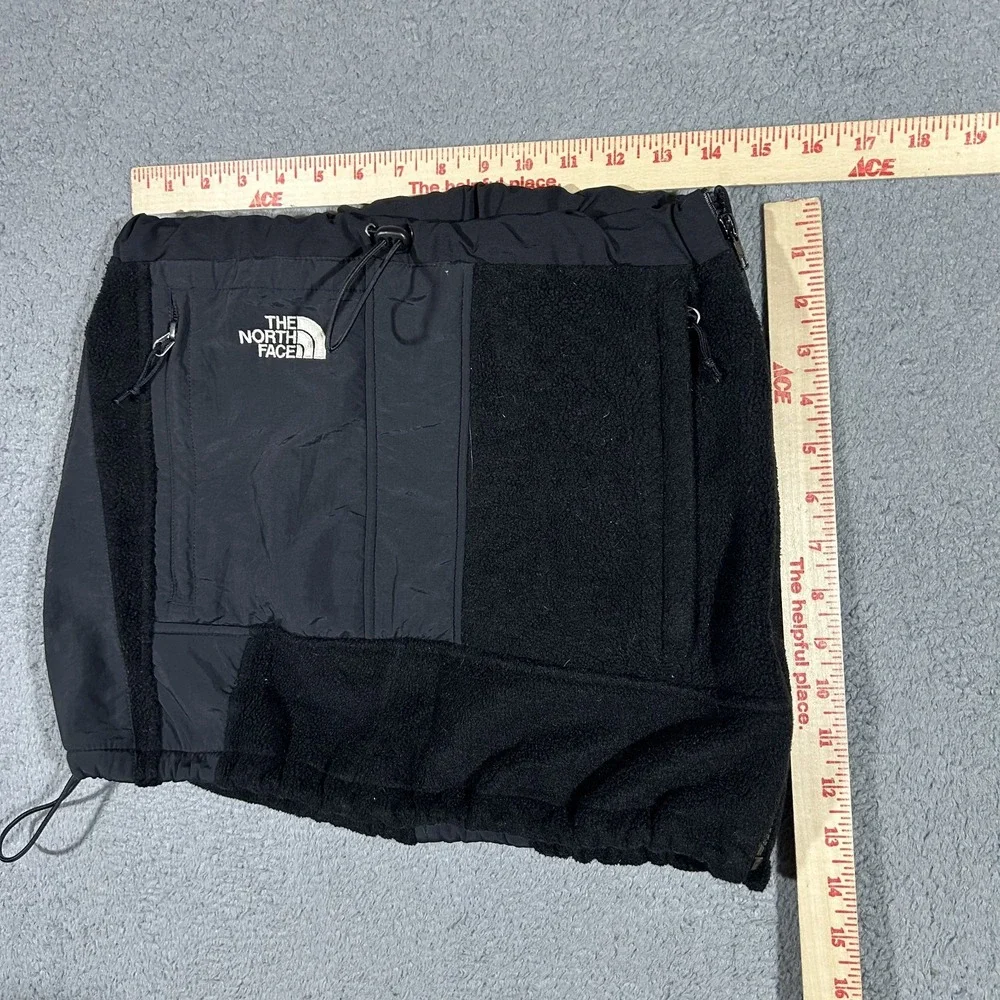 Frankie Collective Rework North Face Black Fleece Skirt  Women's Medium #3615